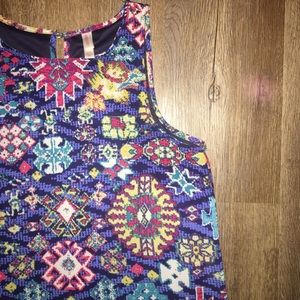 Tribal print overlay dress